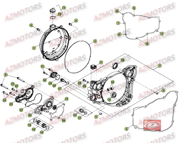 Carter D Embrayage AZMOTORS Pieces BETA RR 2T 300 - (2016)