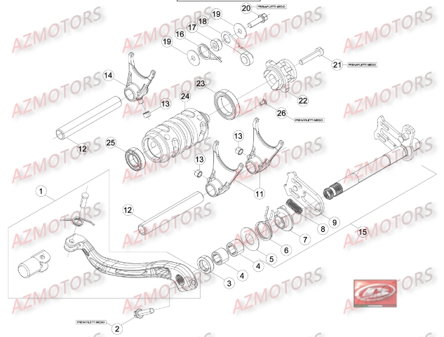 Commande Boite A Vitesses AZMOTORS Pieces BETA RR 2T 300 - (2016)