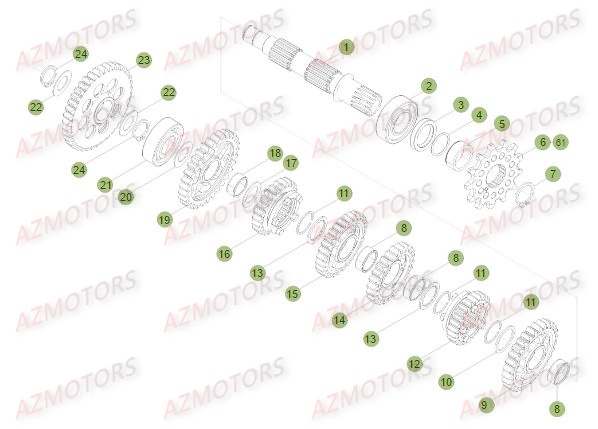 Boite A Vitesses 2 AZMOTORS Pieces BETA RR 2T 300 - (2017)