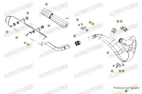 Echappement Du No Serie 0 A 200160 AZMOTORS Pieces BETA RR 2T 300 - (2017)