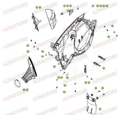 Filtre A Air Du No Serie 200161 A 249999 AZMOTORS Pieces BETA RR 2T 300 - (2017)