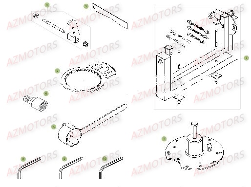 Outils AZMOTORS Pieces BETA RR 2T 300 - (2017)