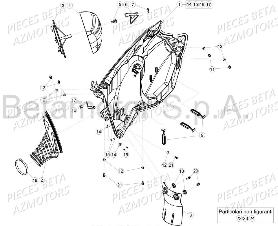 Filtre A Air AZMOTORS PiÃ¨ces Beta RR 4T 350 Enduro - 2017