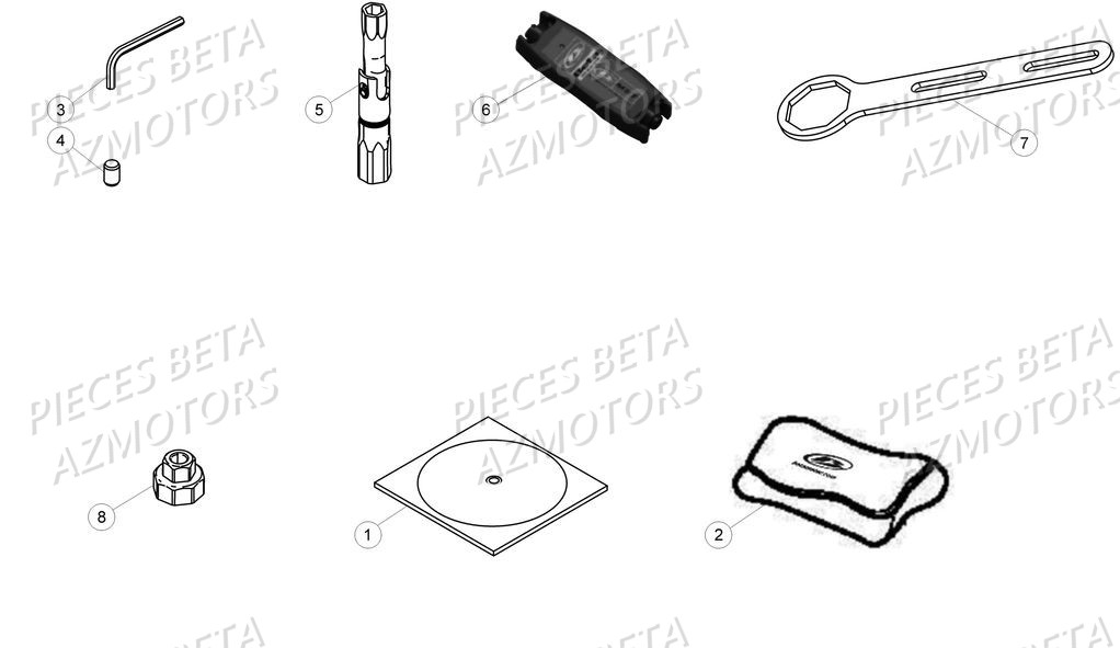 Outillage Special2 AZMOTORS PiÃ¨ces Beta RR 4T 430 Enduro - 2017