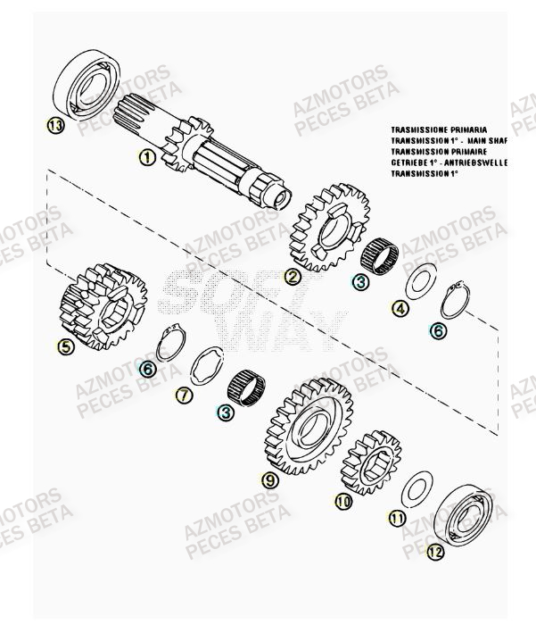 Boite A Vitesses AZMOTORS PiÃ¨ces BETA RR 4T 400 - [2007]