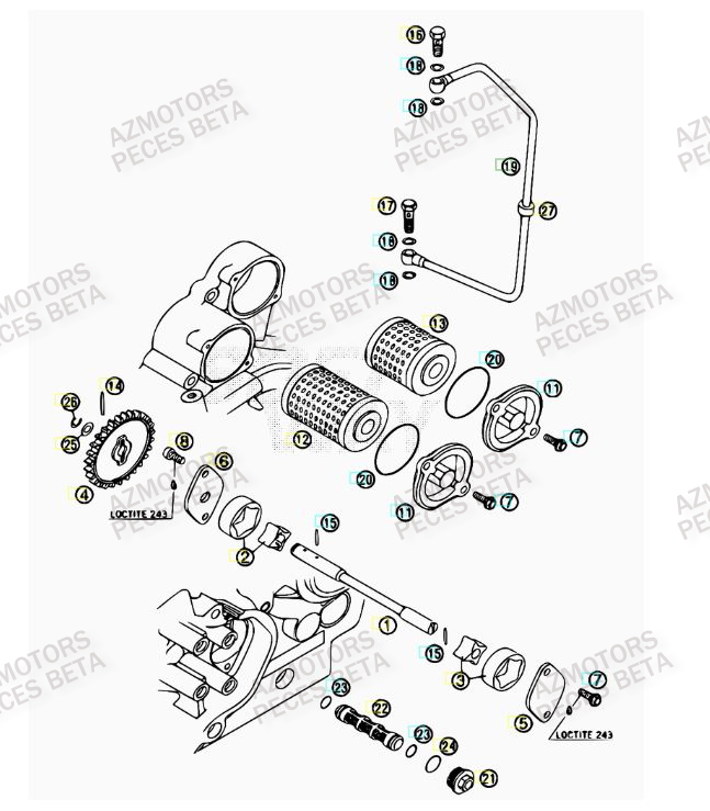 Pompe A Huile AZMOTORS PiÃ¨ces BETA RR 4T 400 - [2007]