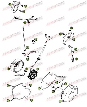 Allumage AZMOTORS PiÃ¨ces Beta RR 4T 450 Enduro - 2008
