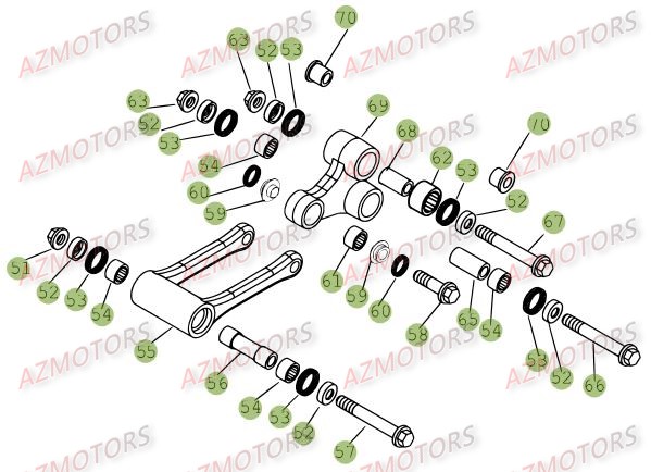 Bielette Du No Serie 150 A 999999 AZMOTORS PiÃ¨ces Beta RR 4T 450 Enduro - 2008