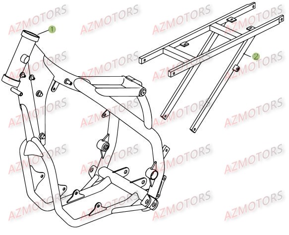 Chassis AZMOTORS PiÃ¨ces Beta RR 4T 450 Enduro - 2008