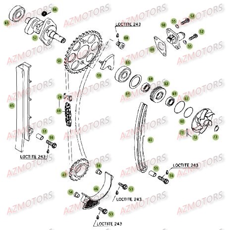 Transmission AZMOTORS PiÃ¨ces Beta RR 4T 450 Enduro - 2008