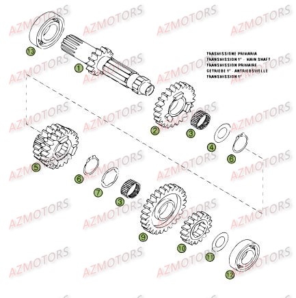 Boite A Vitesses AZMOTORS PiÃ¨ces Beta RR 4T 525 Enduro - 2008