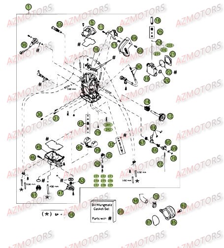 Carburateur AZMOTORS PiÃ¨ces Beta RR 4T 525 Enduro - 2008