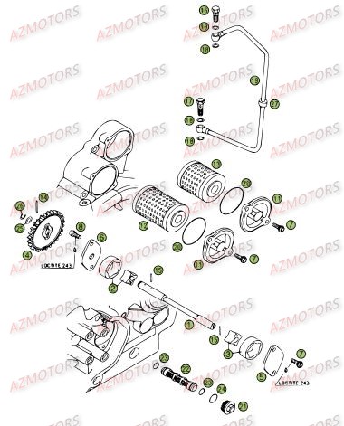 Circuit De Lubrification AZMOTORS PiÃ¨ces Beta RR 4T 525 Enduro - 2008