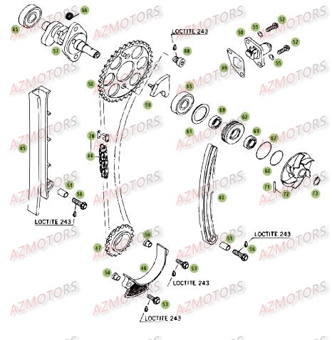 Distribution AZMOTORS PiÃ¨ces Beta RR 4T 525 Enduro - 2008