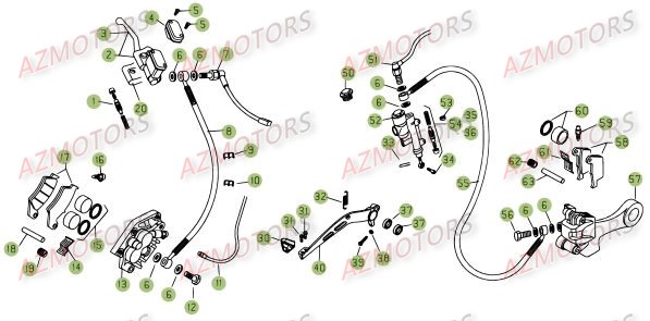 Freins AZMOTORS PiÃ¨ces Beta RR 4T 525 Enduro - 2008