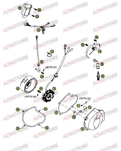 Allumage AZMOTORS PiÃ¨ces BETA RR 4T 400 - [2008]
