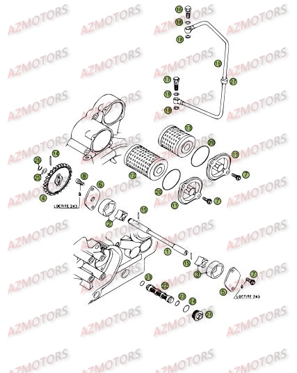 Circuit De Lubrification AZMOTORS PiÃ¨ces BETA RR 4T 400 - [2008]