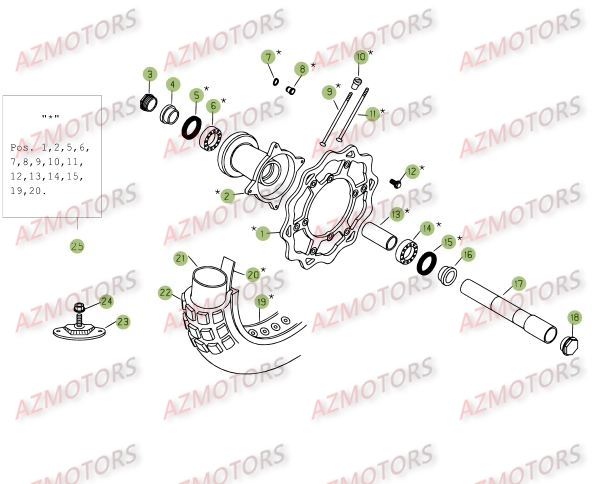 Roue Avant AZMOTORS PiÃ¨ces BETA RR 4T 400 - [2008]