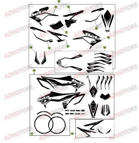 Carenages   Reservoir   Selle 3 AZMOTORS PiÃ¨ces Beta RR 4T 350 Enduro - 2012