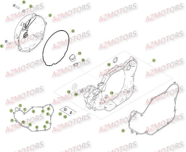 Carter 2 AZMOTORS PiÃ¨ces Beta RR 4T 350 Enduro - 2012