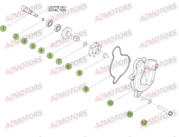 Installation De Refroidissement AZMOTORS PiÃ¨ces Beta RR 4T 350 Enduro - 2012