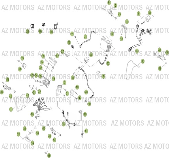 Installation Electrique AZMOTORS PiÃ¨ces Beta RR 4T 350 Enduro - 2013