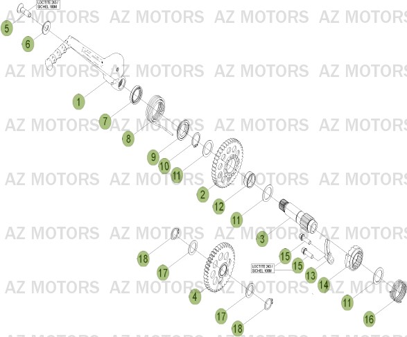 Kick Starter AZMOTORS PiÃ¨ces Beta RR 4T 350 Enduro - 2013