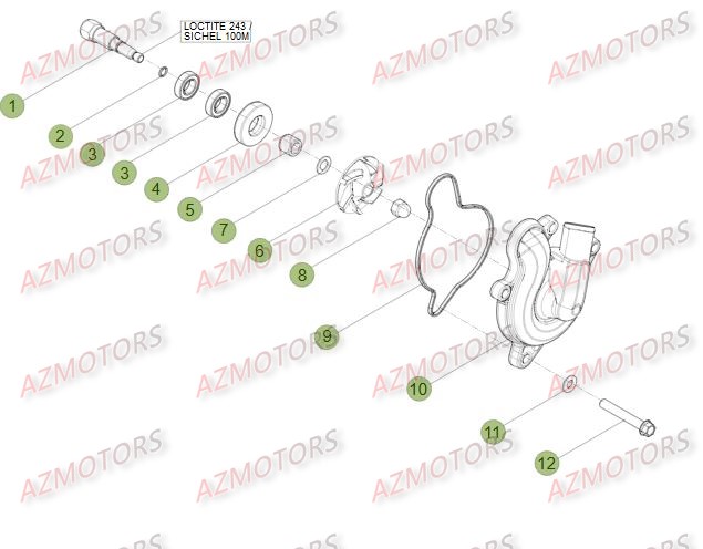 Installation De Refroidissement AZMOTORS PiÃ¨ces Beta RR 4T 350 Enduro - 2014