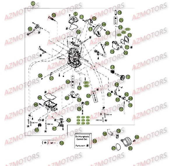 Carburateur AZMOTORS PiÃ¨ces BETA RR 4T 400 - [2006-2005]