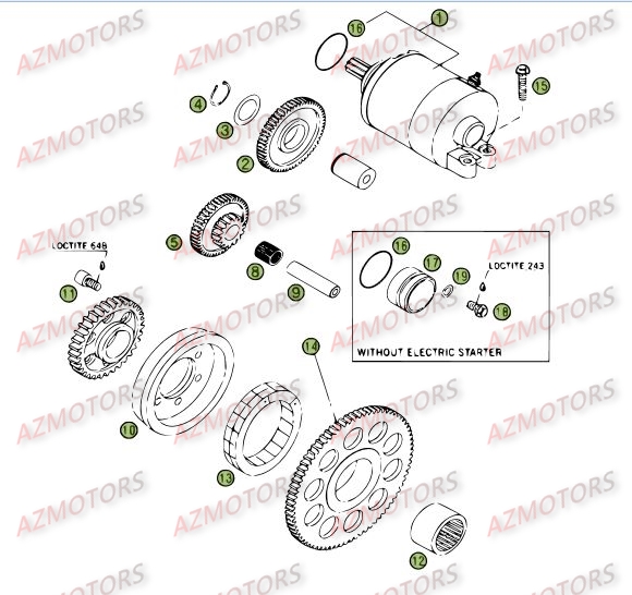 Demarrage Electrique AZMOTORS PiÃ¨ces BETA RR 4T 400 - [2006-2005]