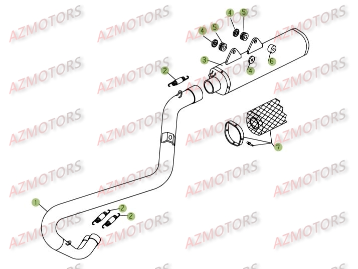 Echappement AZMOTORS PiÃ¨ces BETA RR 4T 400 - [2006-2005]
