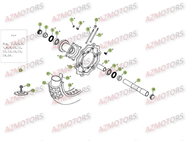 Roue Avant AZMOTORS PiÃ¨ces BETA RR 4T 400 - [2006-2005]