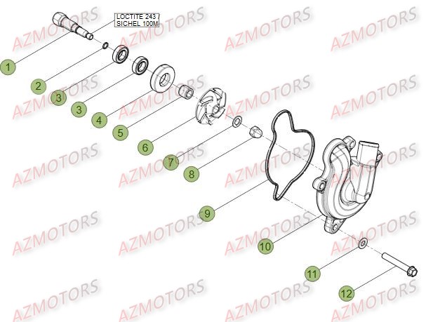 Installation De Refroidissement AZMOTORS PiÃ¨ces Beta RR 4T 400 Enduro - 2010
