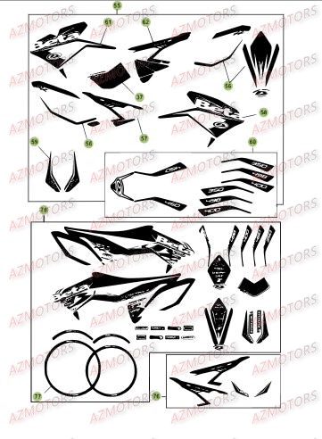 Carenages   Reservoir   Selle 3 AZMOTORS PiÃ¨ces Beta RR 4T 400 Enduro - 2012