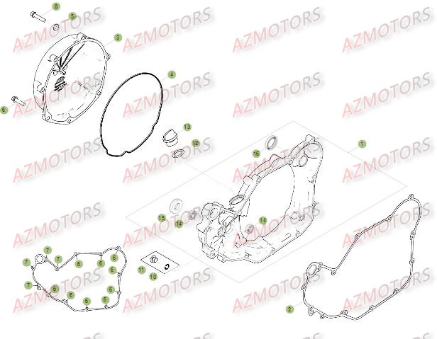 Carter 2 AZMOTORS PiÃ¨ces Beta RR 4T 400 Enduro - 2012