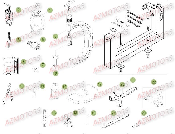 Outillage Special AZMOTORS PiÃ¨ces Beta RR 4T 400 Enduro - 2012