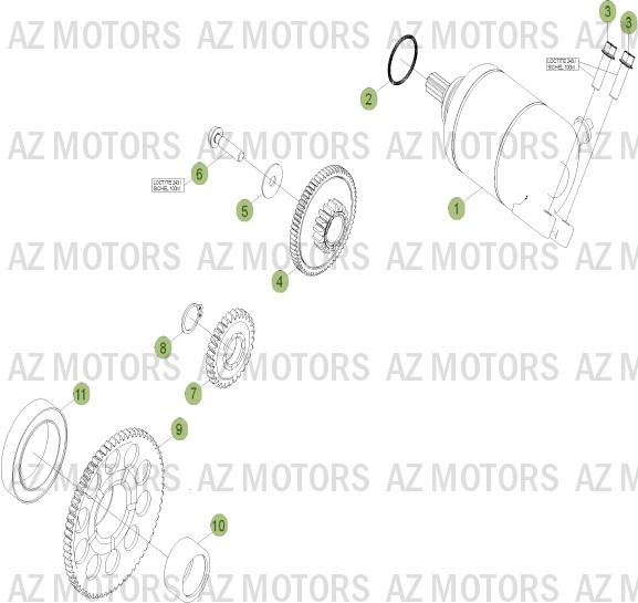 Demarrage Electrique AZMOTORS PiÃ¨ces Beta RR 4T 400 Enduro - 2013