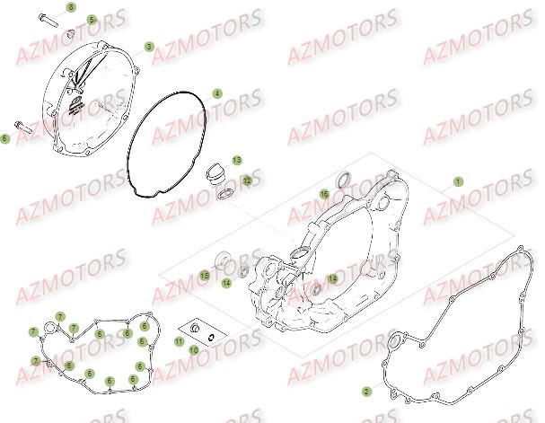 Carter 2 AZMOTORS PiÃ¨ces Beta RR 4T 400 Enduro - 2014