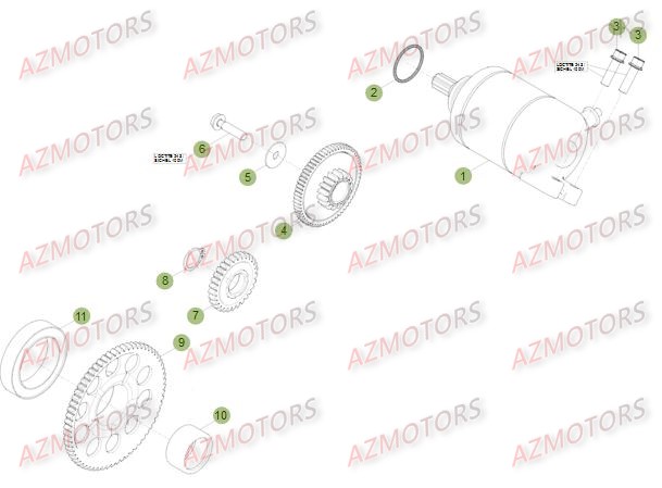 Demarrage Electrique AZMOTORS PiÃ¨ces Beta RR 4T 400 Enduro - 2014