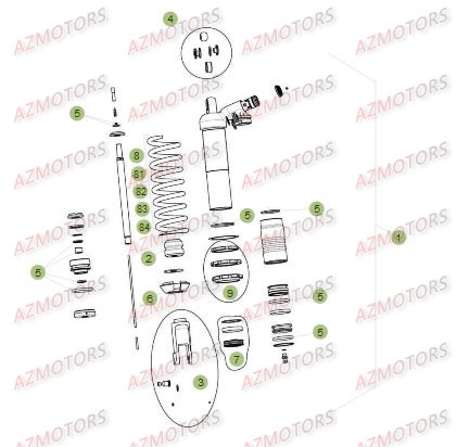 Suspension Arriere 2 AZMOTORS PiÃ¨ces Beta RR 4T 400 Enduro - 2014