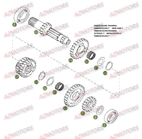 Boite A Vitesses AZMOTORS PiÃ¨ces BETA RR 4T 450 - [2006-2005]