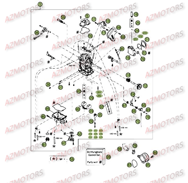 Carburateur AZMOTORS PiÃ¨ces BETA RR 4T 450 - [2006-2005]