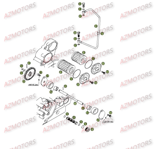 Circuit De Lubrification AZMOTORS PiÃ¨ces BETA RR 4T 450 - [2006-2005]