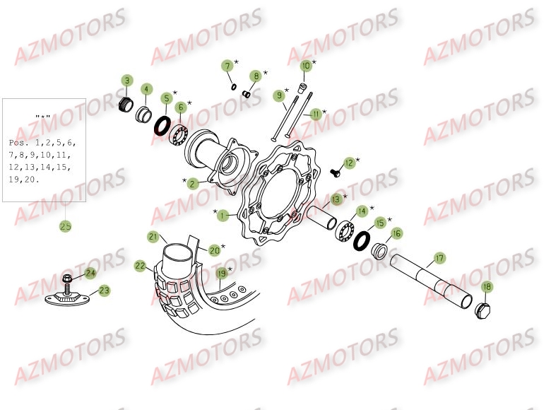 Roue Avant AZMOTORS PiÃ¨ces BETA RR 4T 450 - [2006-2005]