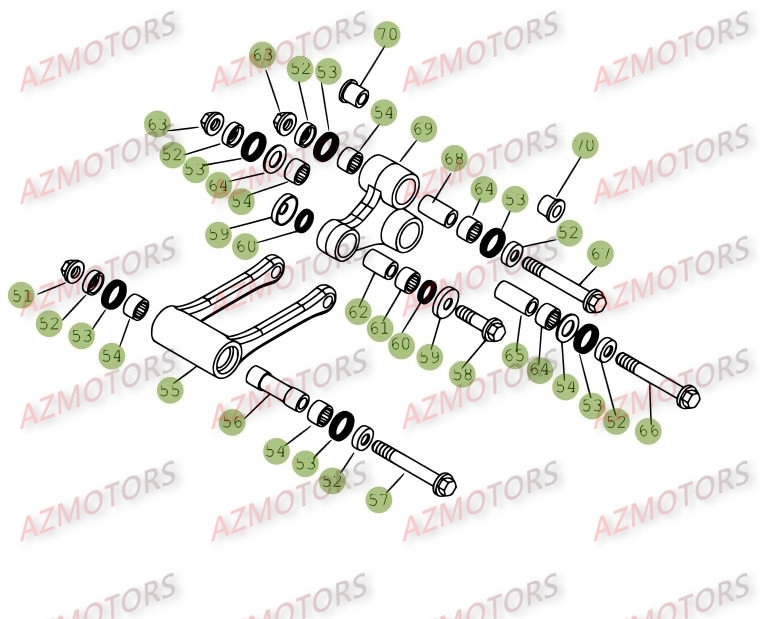 Suspension Arriere 2 AZMOTORS PiÃ¨ces BETA RR 4T 450 - [2006-2005]