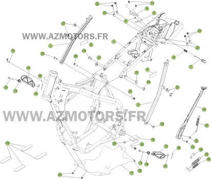 Accessoires Du Chassis AZMOTORS PiÃ¨ces Beta RR 4T 450 Enduro - 2011
