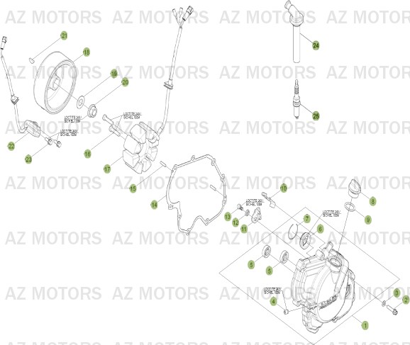 Allumage AZMOTORS PiÃ¨ces Beta RR 4T 450 Enduro - 2013