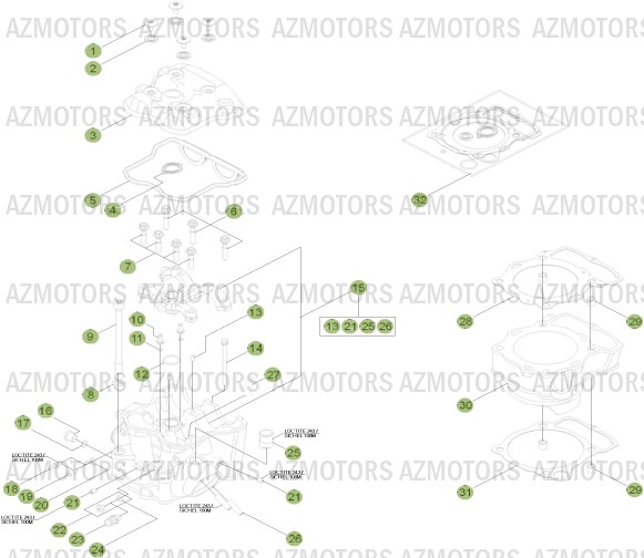 Cylindre   Culasse   Distribution AZMOTORS PiÃ¨ces Beta RR 4T 450 Enduro - 2013
