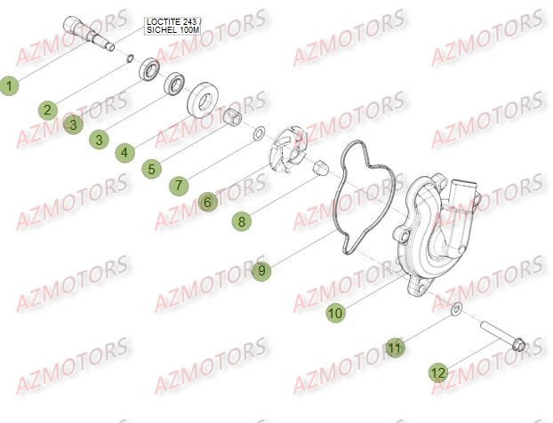 Installation De Refroidissement AZMOTORS PiÃ¨ces Beta RR 4T 450 Enduro - 2014