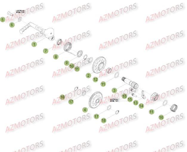 Kick   Starter AZMOTORS PiÃ¨ces Beta RR 4T 450 Enduro - 2014